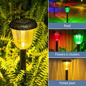 IP65 không thấm nước dẫn đèn năng lượng mặt trời cho sân vườn sân vườn tiết kiệm năng lượng cảnh quan ánh sáng Pin cung cấp năng lượng mặt trời ngoài trời chiếu sáng - Product Image 5