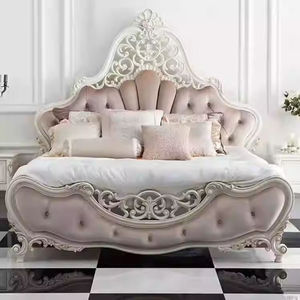 <span class=keywords><strong>Lit</strong></span> double <span class=keywords><strong>de</strong></span> luxe léger en chêne massif européen, avec revêtement en velours, sculpté doré, rose princesse, pour chambre principale <span class=keywords><strong>et</strong></span> <span class=keywords><strong>lit</strong></span> <span class=keywords><strong>de</strong></span> mariage - Product Image 3