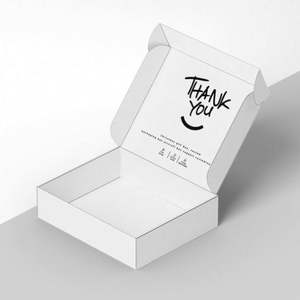 Boîte d'expédition en carton ondulé personnalisée, sur mesure, avec lamination mate, auto-érectible et recyclable, pour l'emballage de cadeaux en gros - Product Image 2