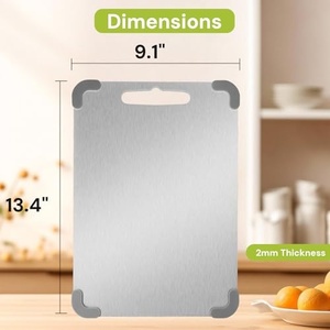Nouvelle Planche à Découper Créative en Silicone Épaissi Antidérapante en Acier Inoxydable pour Fruits, Bacs à Pétrir et Protège-Planches à Découper - Product Image 4