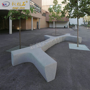 New Magic Stone Custom Precast Concrete Bench Modern Minimalist Outdoor Landscape <b>Cement</b> Bench XMS-PJ 3CM Thickness - Product Image 1