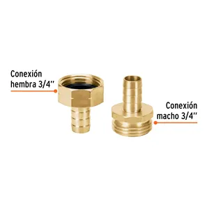 BOX 6 Connettori per Tubi Maschio e Femmina da 1/2 Pollice in Ottone Massiccio - Product Image 1