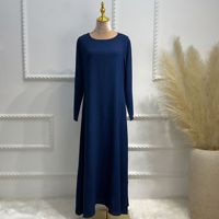 L-188 Nouveau Style Abaya pour Femmes Musulmanes Dubaï Vêtement Islamique en Polyester Respirant Robes Longues Élégantes et Modestes