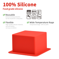 SILIKOLOVE Usine Forme Carrée Gâteau Maker LFGB Platine Antiadhésif Sans BPA Silicone Gâteau Moules Toast Boîte Pain Moule