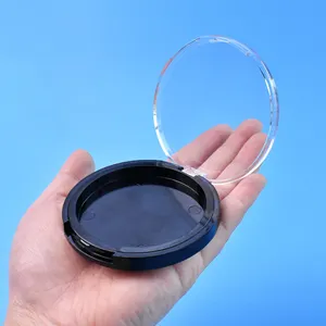 Ingrosso contenitore per viso in plastica pressata trasparente vuoto,