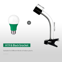 Kit noir clip-on Grow light (rouge + bleu) 660nm + 450nm Full Spectrum A19 9W LED BULB Light