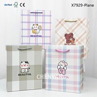 Sacs en papier pliables écologiques, nouveaux sacs carrés en papier avec nœud CMYK, sacs de courses durables de couleur blanche XWD Maxi