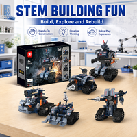 Kit de Bloques de Construcción de Robots Controlados por Aplicación, Tema Policía Mundial, para Importadores de Juguetes al por Mayor, Práctica de Codificación y Canales de Venta en Línea para Niños