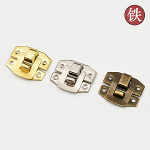 Boucle à ressort 24x10x8mm pour boîte en bois, quincaillerie d'emballage, métal durable, placage fer, jaune, bronze antique, argent - Product Image 4