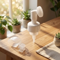 Pompe à lotion en mousse avec distributeur à pompe en plastique et tête de brosse en silicone, usage industriel, anti-fuite