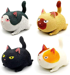 Dekompresyon havalandırma kızgın simülasyon kedi sıkmak oyuncak Mini Squishy Mochi hayvanlar stres giderici Fidget oyuncak 5 ila 7 yıl için - Product Image 1
