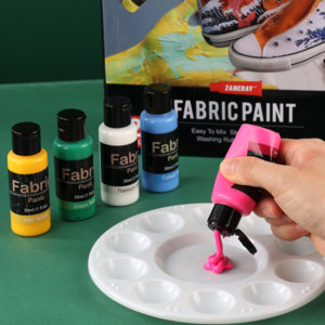 Ensemble de 26 couleurs de <span class=keywords><strong>peinture</strong></span> <span class=keywords><strong>acrylique</strong></span> à base d'eau pour <span class=keywords><strong>tissu</strong></span>, <span class=keywords><strong>peinture</strong></span> textile permanente pour vêtements, chaussures, décoration artistique DIY - Product Image 4
