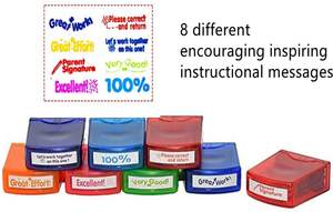 Timbres de vœux pour enseignants, vœux à encreur automatique, pour tester la <span class=keywords><strong>Motivation</strong></span> des enseignants, vœux à domicile, pour les célébrations, 8 pièces, offre spéciale - Product Image 4