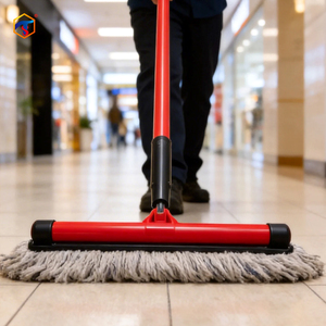  mango de herramienta de FRP ASTM F911 de alta resistencia, fácil agarre, resistente al desgaste, estable y duradero para escobas y recogedores de limpieza pública - Product Image 3