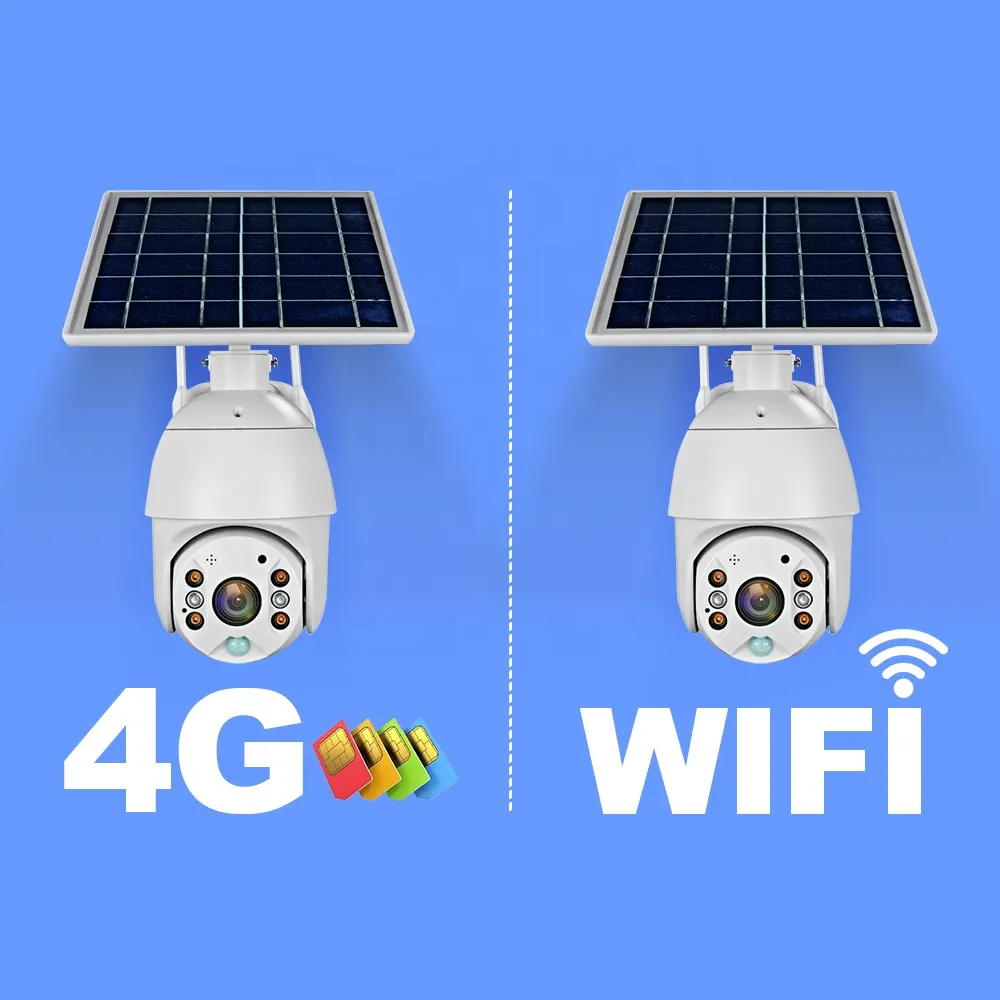 Long Life Battery Solar Panel Powered Smart Outdoor 1080P CCTV Wireless Surveillance IP WiFi Solar Security Network Camera