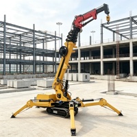 Grue araignée articulée de 3 tonnes, grue de levage compacte pour opérations en espace confiné