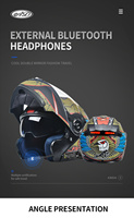 Casque Moto Ouvert le Plus Vendu par le Fournisseur avec Visière Relevable, Double Visières, Matériau ABS, Compatible Casque Bluetooth – Approvisionnement Direct Usine