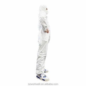 Overol Desechable Blanco WORKWELL En1073 Tyvek 400, Traje de Protección Química Tipo 5/6, Overol de Construcción Microporoso de 50 g/m² - Product Image 3