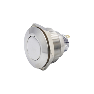 30MM Stainless Steel IP65 Waterproof Flat Head Button 1NO for Home Appliance 220V Without Light - Product Image 1