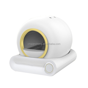 Bac à litière électrique intelligent moderne autonettoyant 100L, style Art Déco, toilette automatique fermée, design dissimulé - Product Image 1