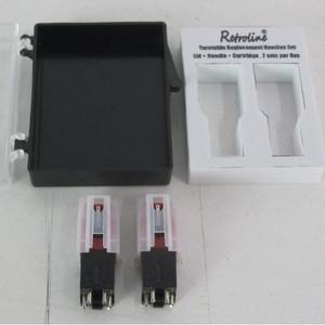 Juego de agujas de repuesto para tocadiscos Retrolime, 2 juegos por caja, cartucho de rubí con tapa y aguja para accesorios de audio - Product Image 1