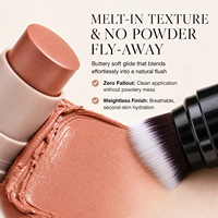 Fard à joues multi-usages minéral OEM d'usine, hautement pigmenté, crémeux, maquillage pour les joues, waterproof, longue tenue, stick mat avec pinceau