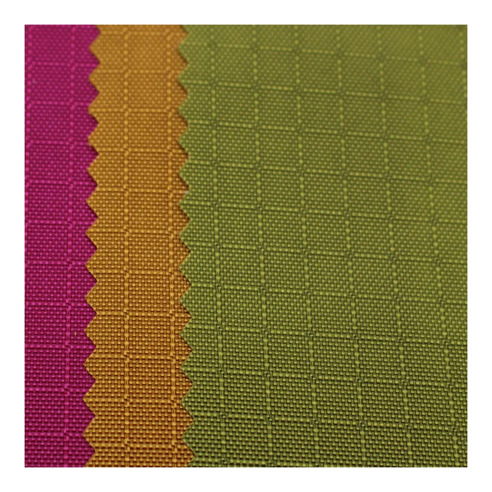 420D 0.7 ripstop jacquard fleur tissu en nylon avec revêtement en uréthane couverture