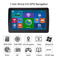 Navigateur GPS portable 7 pouces wince GPS 256 Mo 16 Go Navigation GPS universelle pour avec Europe et Royaume-Uni Cartes Truck Driving navigation
