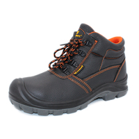 Chaussures de sécurité antistatiques S3 SRC professionnelles pour agents de sécurité, avec embout en acier, tige en cuir véritable, antidérapantes