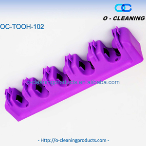 Supporto per scopa e mocio in plastica ABS O-Cleaning, organizer da parete per riporre scopa e mocio, porta scopa e mocio. - Product Image 6