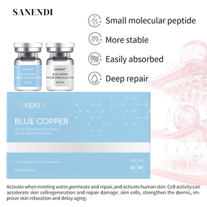 Wholesale Blue Copper Peptide <b>Serum</b> Moisturizing Smoothing Facial Essence Custom Logo Skin Care OEM ODM - Product Image 3