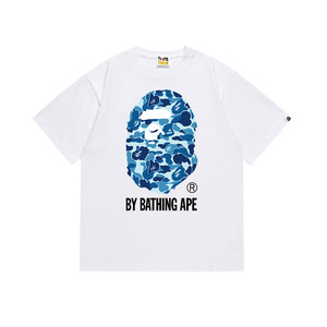 เสื้อยืดผู้ชาย A Bathing Ape ผ้าฝ้าย 100% ทรงปกติ ดีไซน์แฟชั่น สีขาว แดง ดำ พิมพ์ลาย สไตล์สตรีทแวร์ - Product Image 3