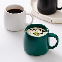 Vente en gros de tasses à thé en porcelaine de grande capacité de 16 oz, finition mate, logo de marque personnalisé imprimé, tasse à café en céramique pour cadeau promotionnel