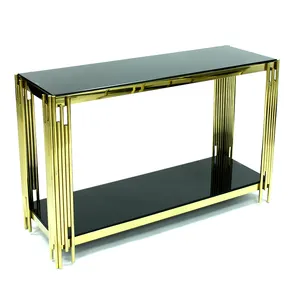 Antiek Ontwerp Rvs Been Console Tafel Goud