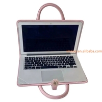 Prix usine PU housse pour ordinateur portable rose avec poignée 14-16 pouces respirant ordinateur étui de protection ordinateur portable pochette sac