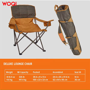 Silla Plegable Portátil para Camping y Playa Woqi, Color Verde Pavo Real, 53.5x44x61cm - Product Image 5