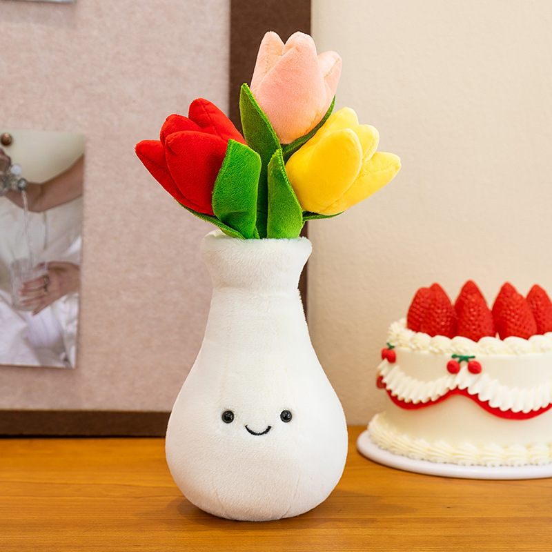 Tulips in a vase-33 cm-vase flower arrangement series