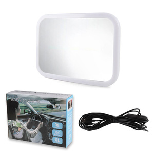 Car Baby Observation <b>Mirror</b> With Led Light High Definition Wide View Clip On Type For Safety Seat Rearview - Product Image 2