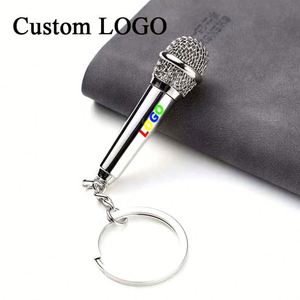 Porte-clés microphone miniature à motif floral - Idéal pour les promotions des amateurs de musique - Product Image 4