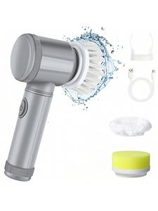 Brosse de nettoyage électrique portable Sunshine rechargeable par USB pour la vaisselle et la cuisine - Product Image 1