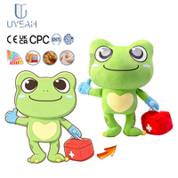 Uyeah OEM/ODM EN71/CPC/GRS Peluche grenouille personnalisée en tissu doux, jouet en peluche, pendentif, cadeau pour enfant, poupée grenouille robot en peluche personnalisée