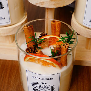 Vela Aromática Hecha a Mano con Flores Secas, Ecológica, para Decoración del Hogar, Cumpleaños, Bodas, con Fragancia Vegetal, de Cera de Soja - Product Image 4