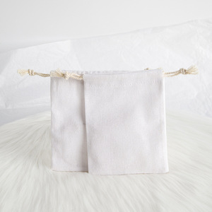 Cotton <b>Drawstring</b> Bags White Rectangular Jewelry Packaging 7x9cm 8x10cm 9x12cm 10x15cm 12x16cm 13x18cm 15x20cm Storage <b>Pouches</b> - Product Image 5