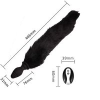 Vibrateur anal électrique portable en silicone avec télécommande, 10 vitesses, en forme de queue de renard, pour femmes et couples - Vente en gros