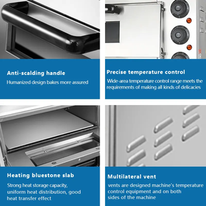 Chất lượng cao thương mại chuyên nghiệp hai lớp lò nướng bánh pizza thép không gỉ điện điều kiện mới-cho bột dựa trên nướng - Product Image 6