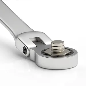 Juego de llaves inglesas de trinquete de doble cabeza de pulgada métricas personalizadas de alta calidad, juego de llaves dinamométricas cromadas de anadio para uso industrial - Product Image 6
