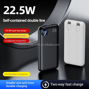 OEM/<span class=keywords><strong>DOM</strong></span> Nouveau modèle PD22.5W Charge rapide 10000mAh avec charge rapide intégrée Double ligne Affichage numérique LED Banque d'alimentation mobile - Product Image 4