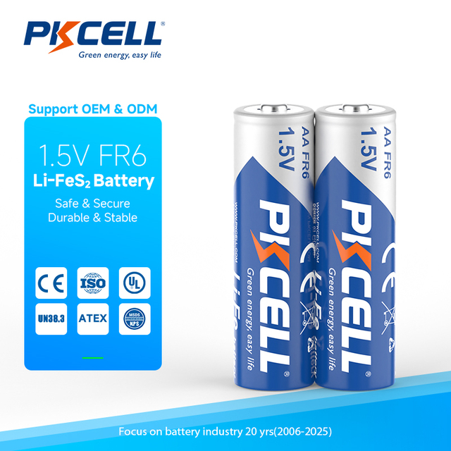 PKCELL Lithium Iron Battery AA Battery Fr14505 1.5V Fr6 Aa Battery Lithium Iron