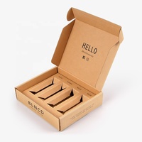 Boîtes d'expédition en carton ondulé brun E-flute recyclé, imprimées sur mesure, avec finition mate et doublure en mousse, pour vente en gros