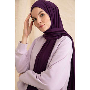 Écharpe en coton - Prune - Prune - Product Image 4